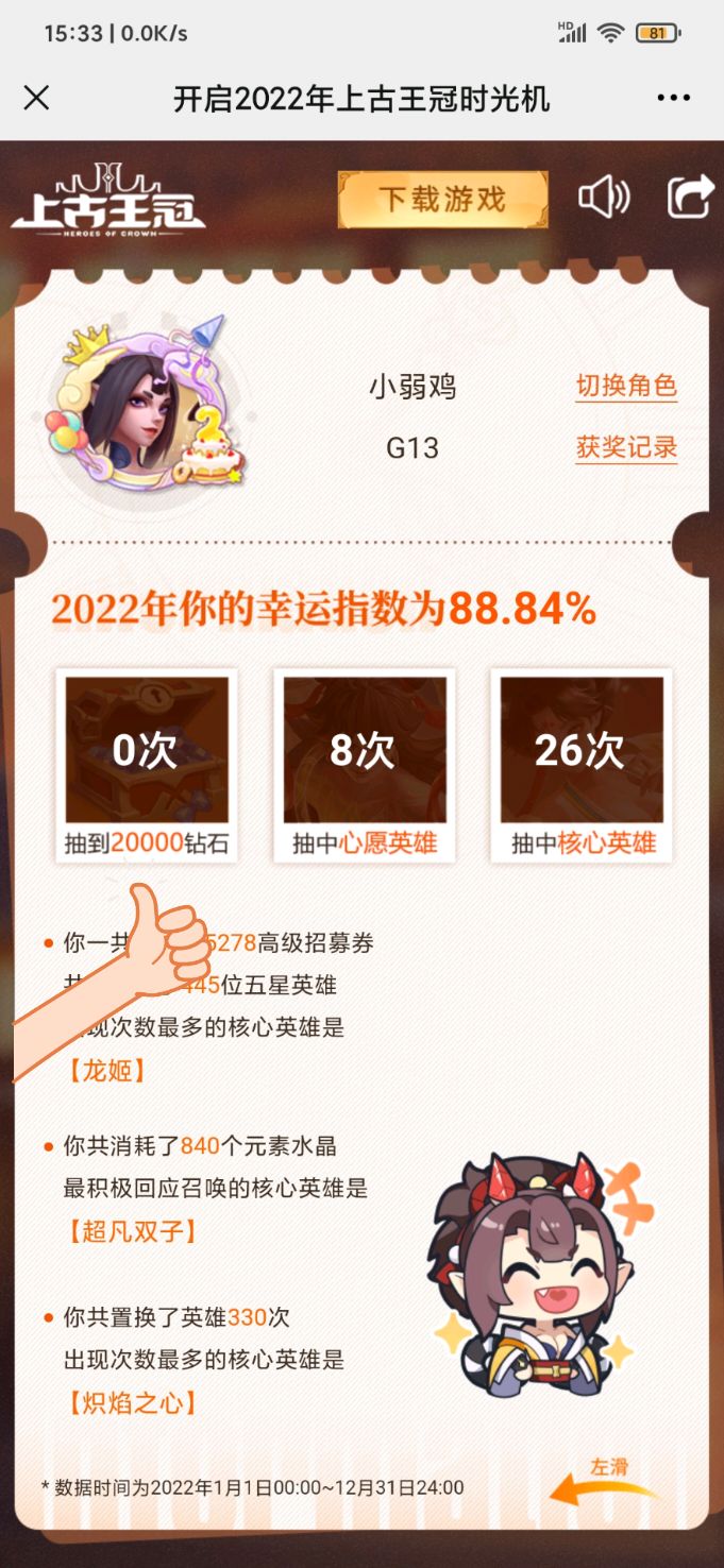 万恶的上古没有周年总结截图