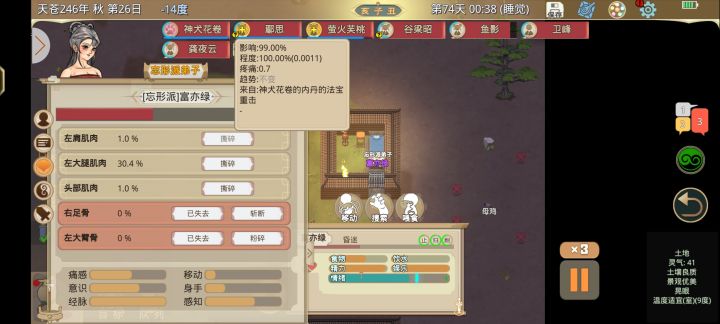 这个伤势用什么丹药,还是会自己醒截图