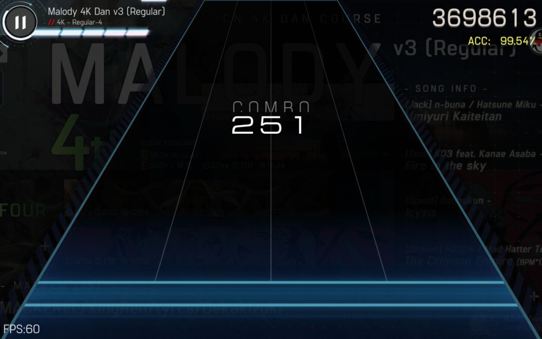 Malody 4k - 4dan acc99+! 2