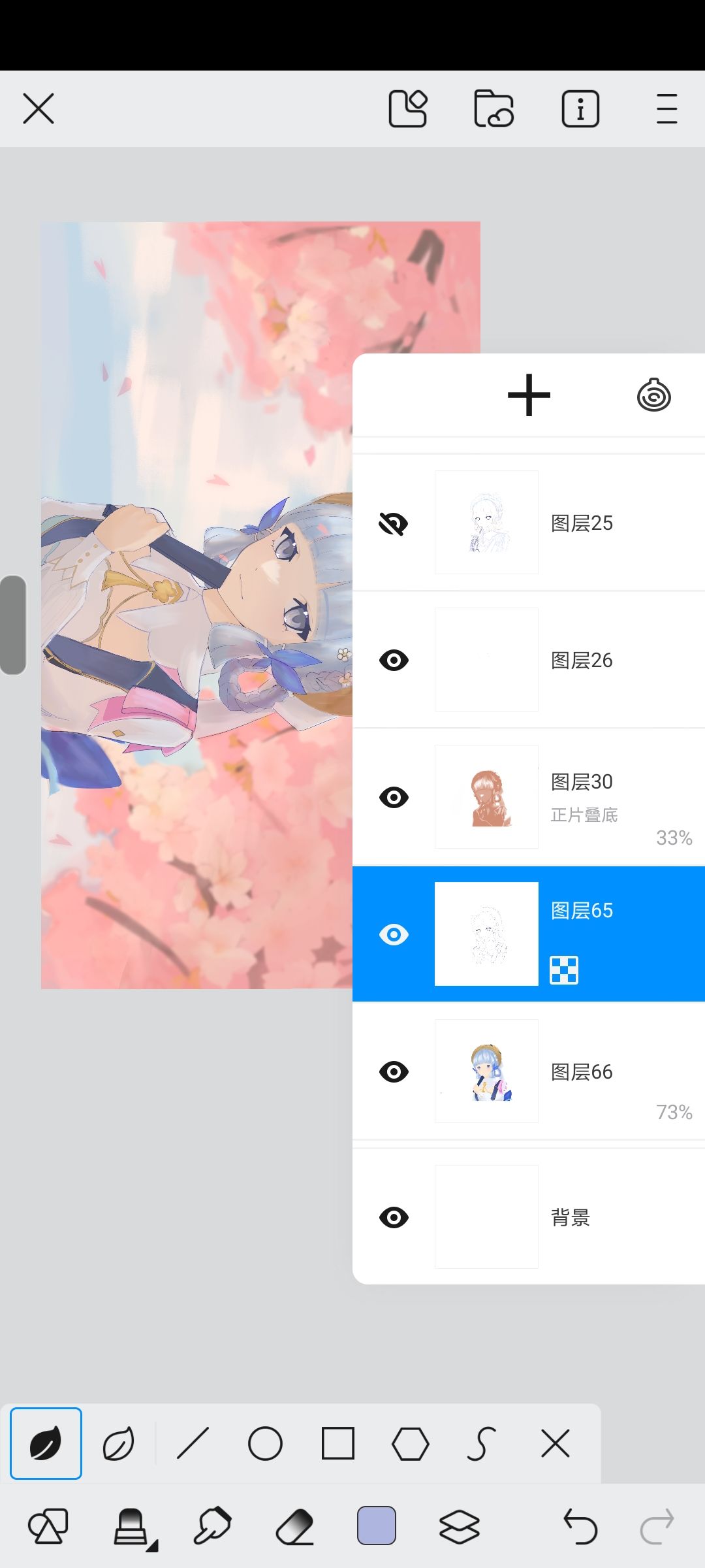 「神里绫华」头像 樱花树下 3