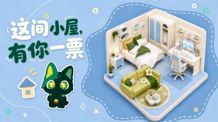 你们一票票选出的家具,森宝真的拼成房间了!🏠截图
