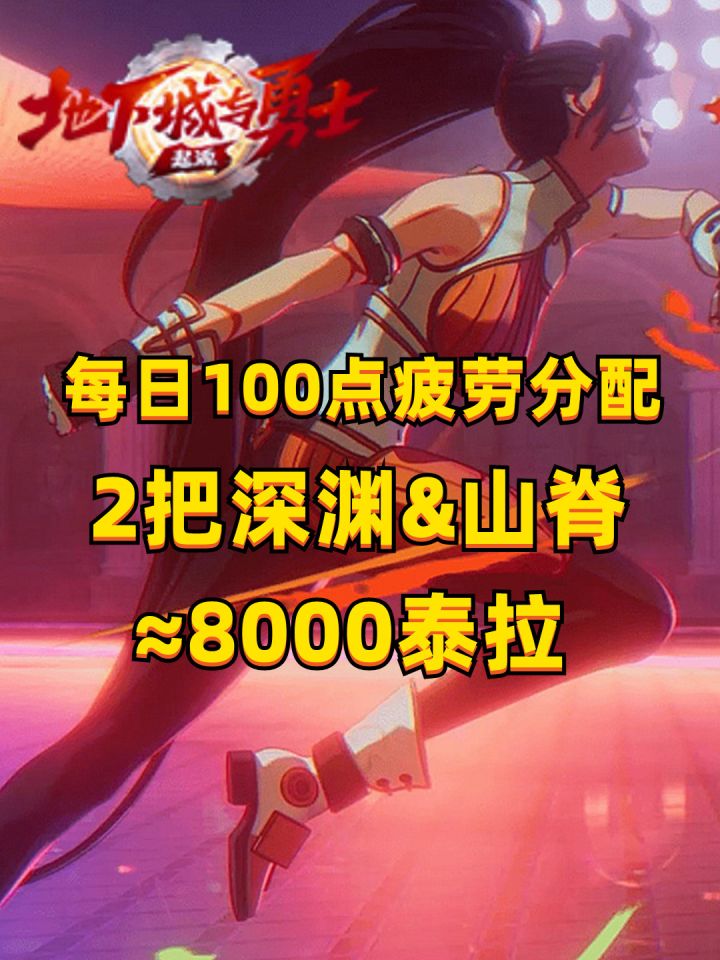 每日100点疲劳分配，武神搬砖属实有点慢！截图