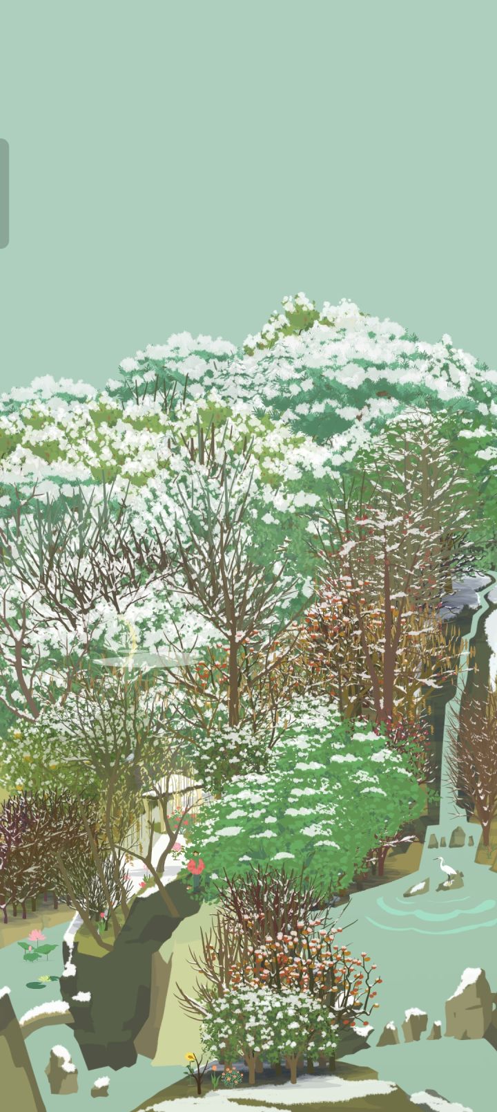 积雪的山头好好看!截图