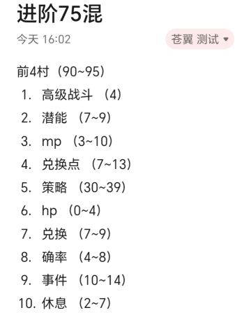 房间构成，最大值与最小值（默认进阶75）