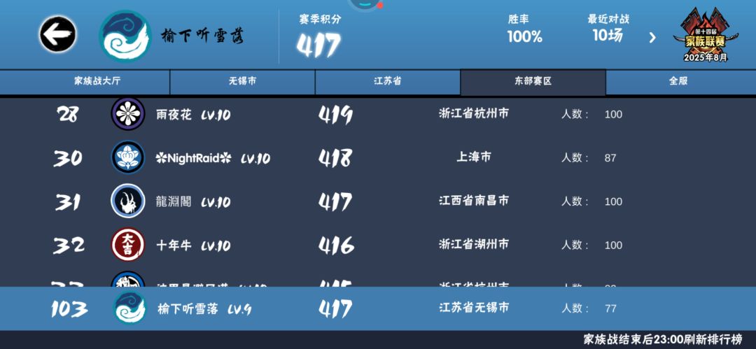 一区家族 榆下听雪落招人 2