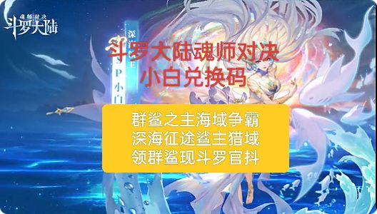 斗罗大陆魂师对决最新小白兑换码 1