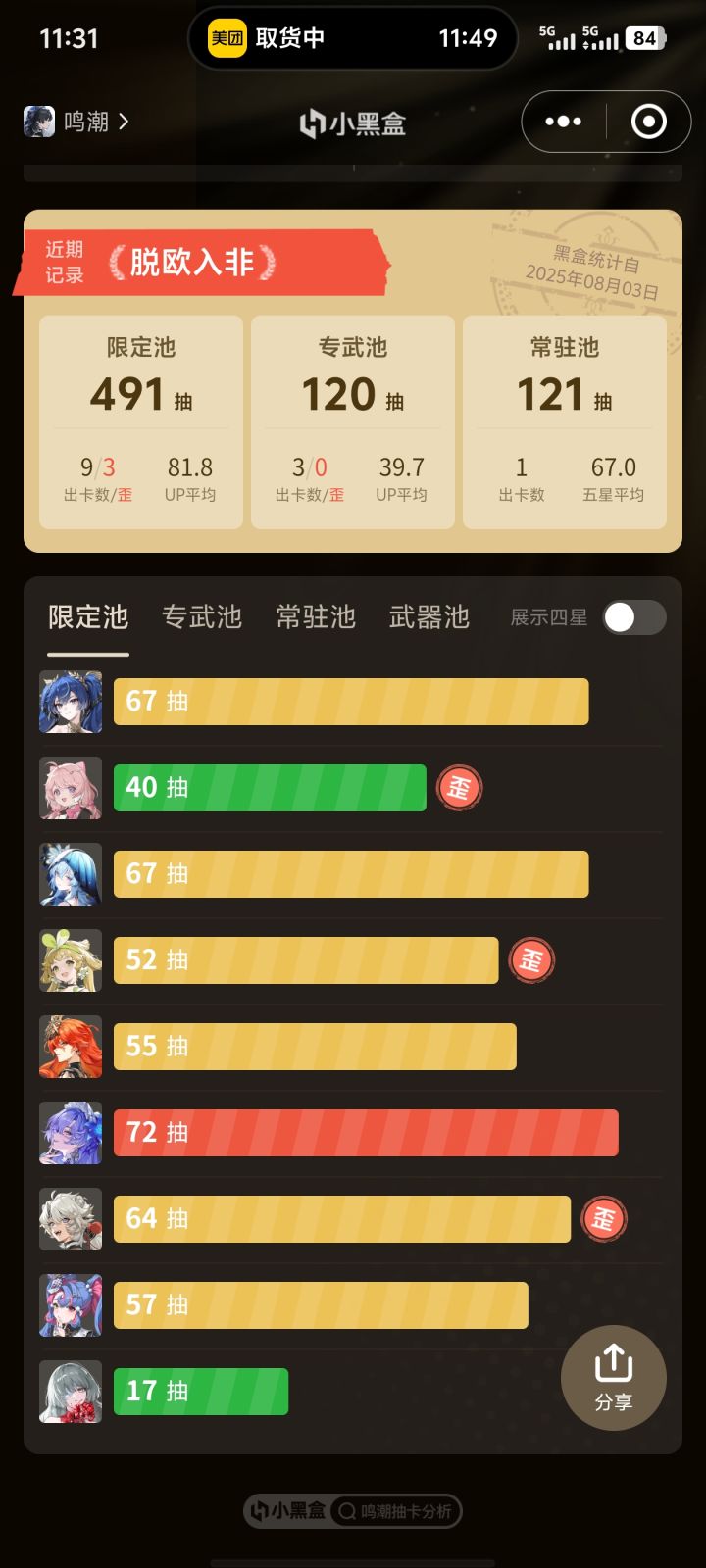 狠狠地吃保底截图