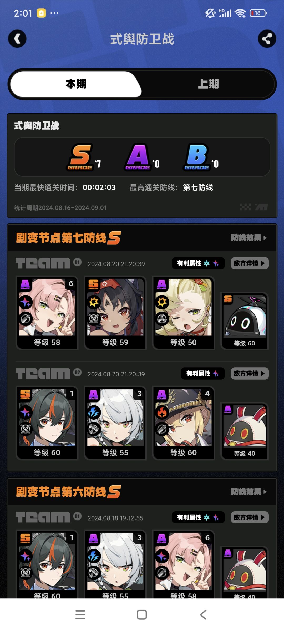 记录下第一次凹满 2