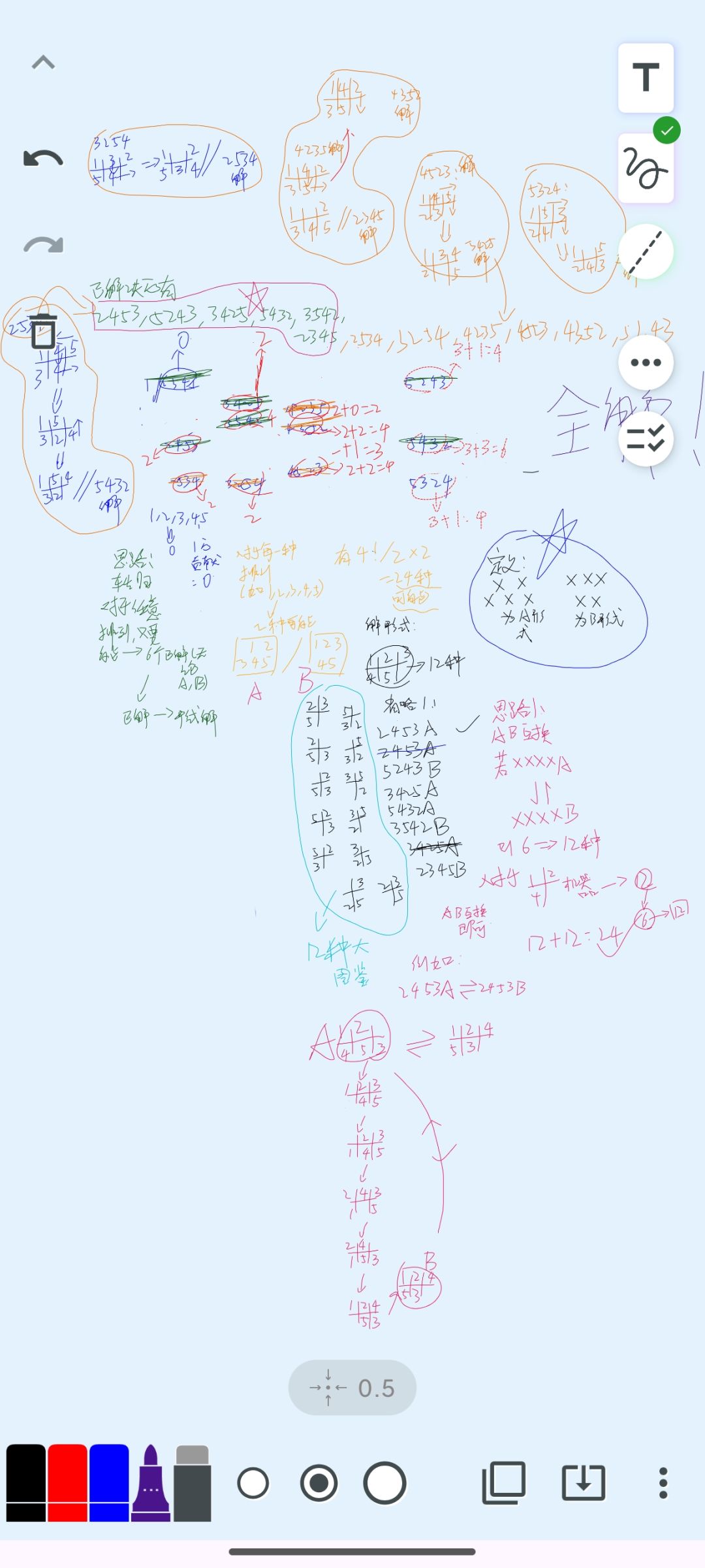 2*3区域的通解研究
已穷举所有可能性截图