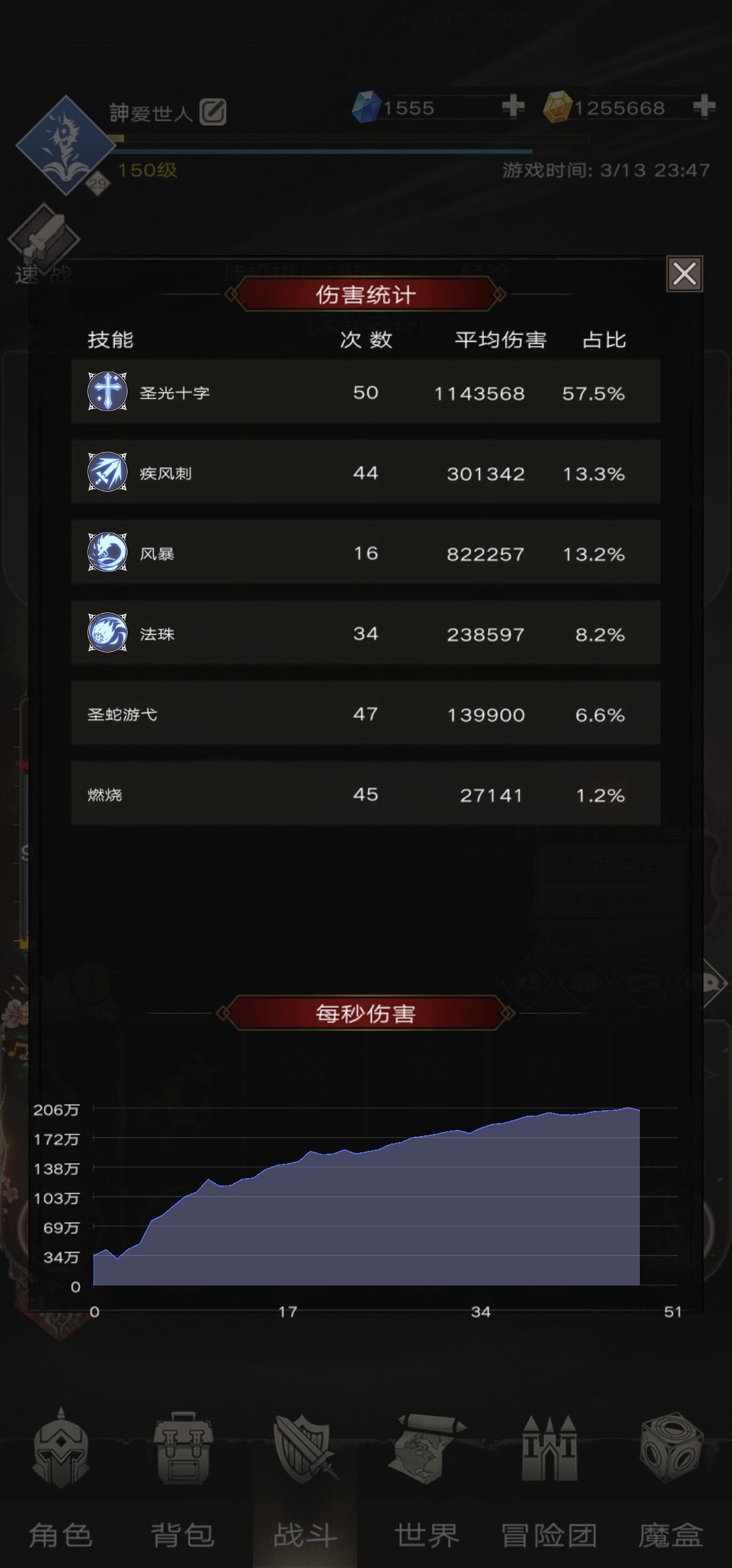 小号刚出手套,单体伤害都超过中号了 1