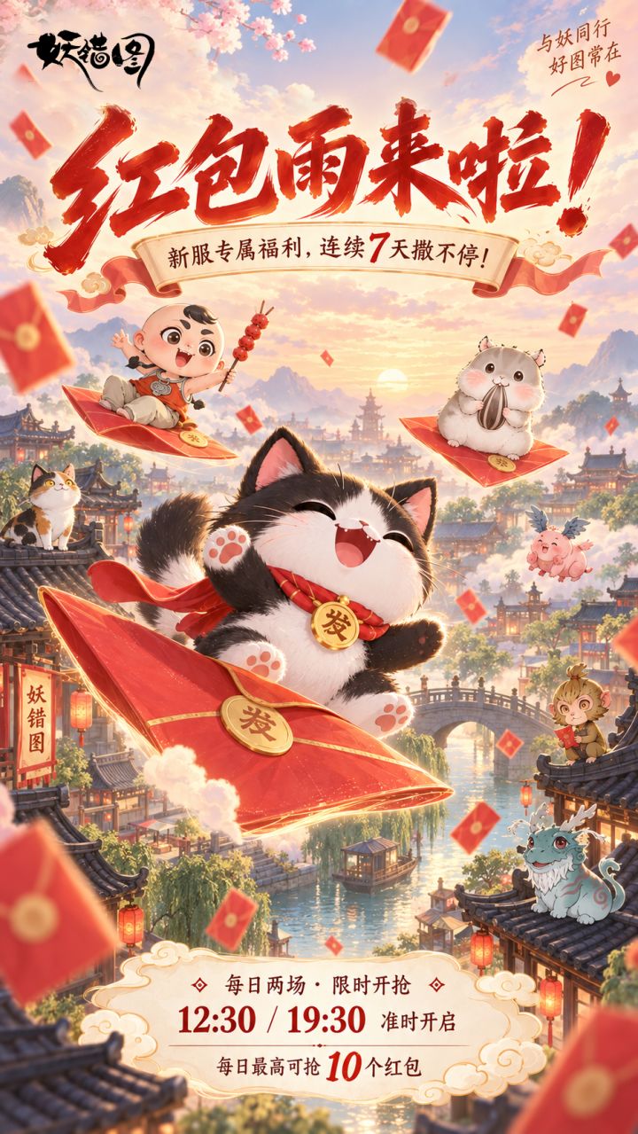 滴滴!新服红包雨来啦!截图