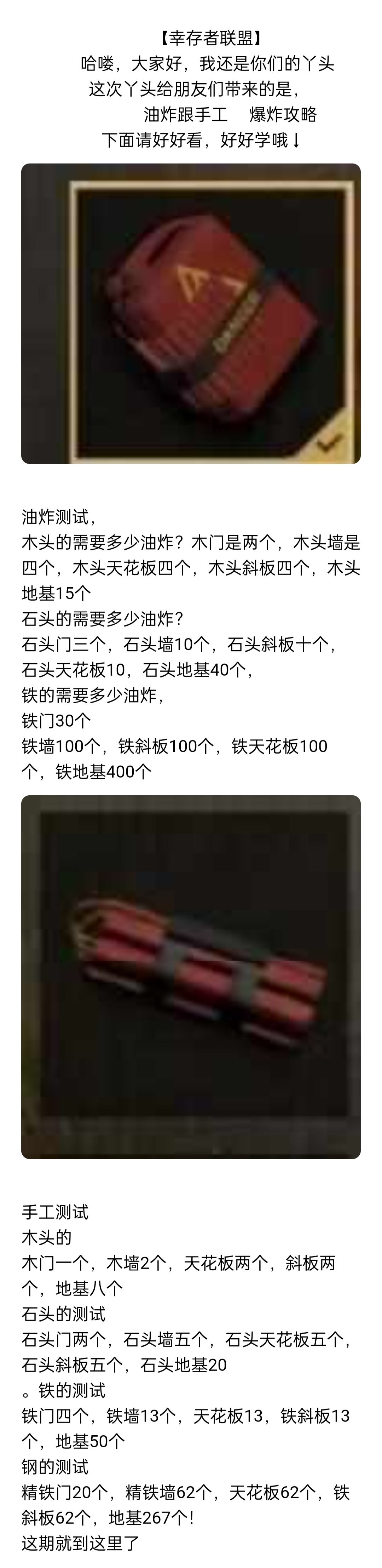 【幸存者联盟】油炸跟手工攻略截图
