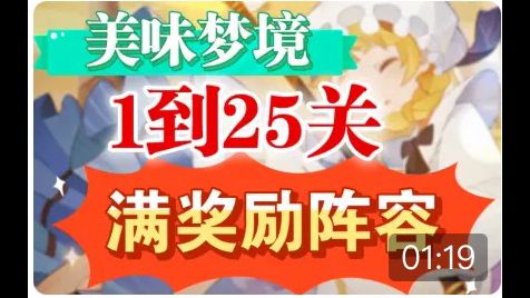 【逆崆】《剑与远征》惊险远航-兽灵异闻-美味梦境1到25关满奖励平民阵容分享截图