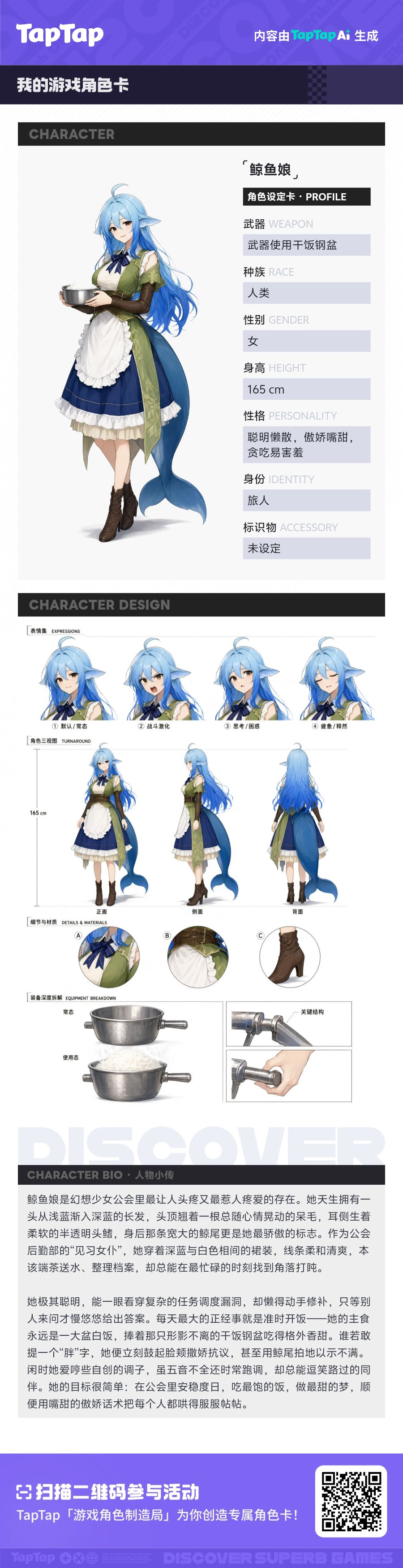 鲸鱼娘 · 我的角色设定卡 1