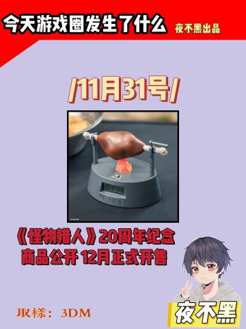 《怪物猎人》20周年纪念商品公开 💖