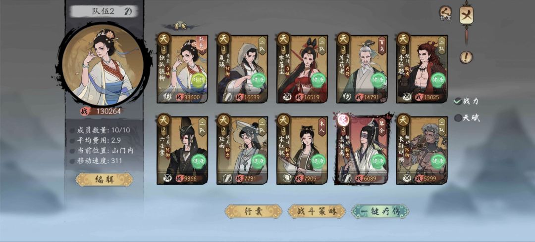 阵容 2