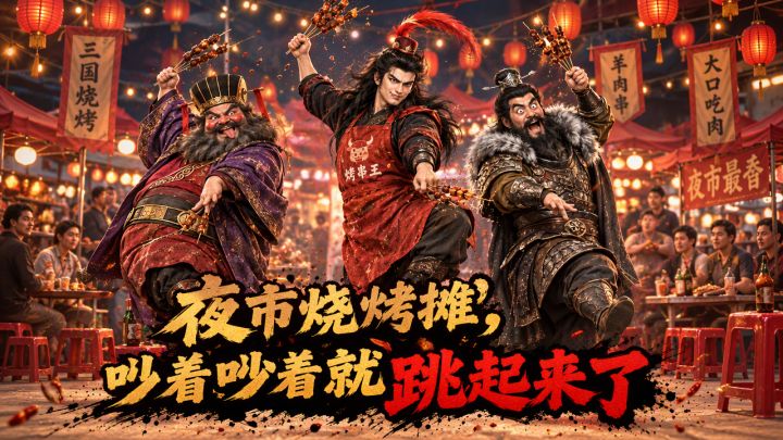 夜市烧烤摊,吵着吵着就跳起来了截图
