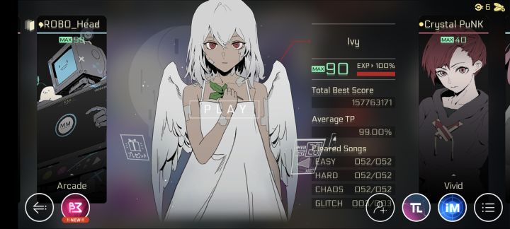 入坑音游一年半,老婆 tp99留个纪念截图