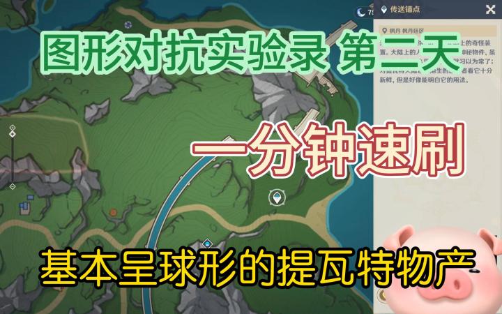 【原神·图形对抗实验录】第二天·一分钟速刷 基本呈球形的提瓦特物产截图