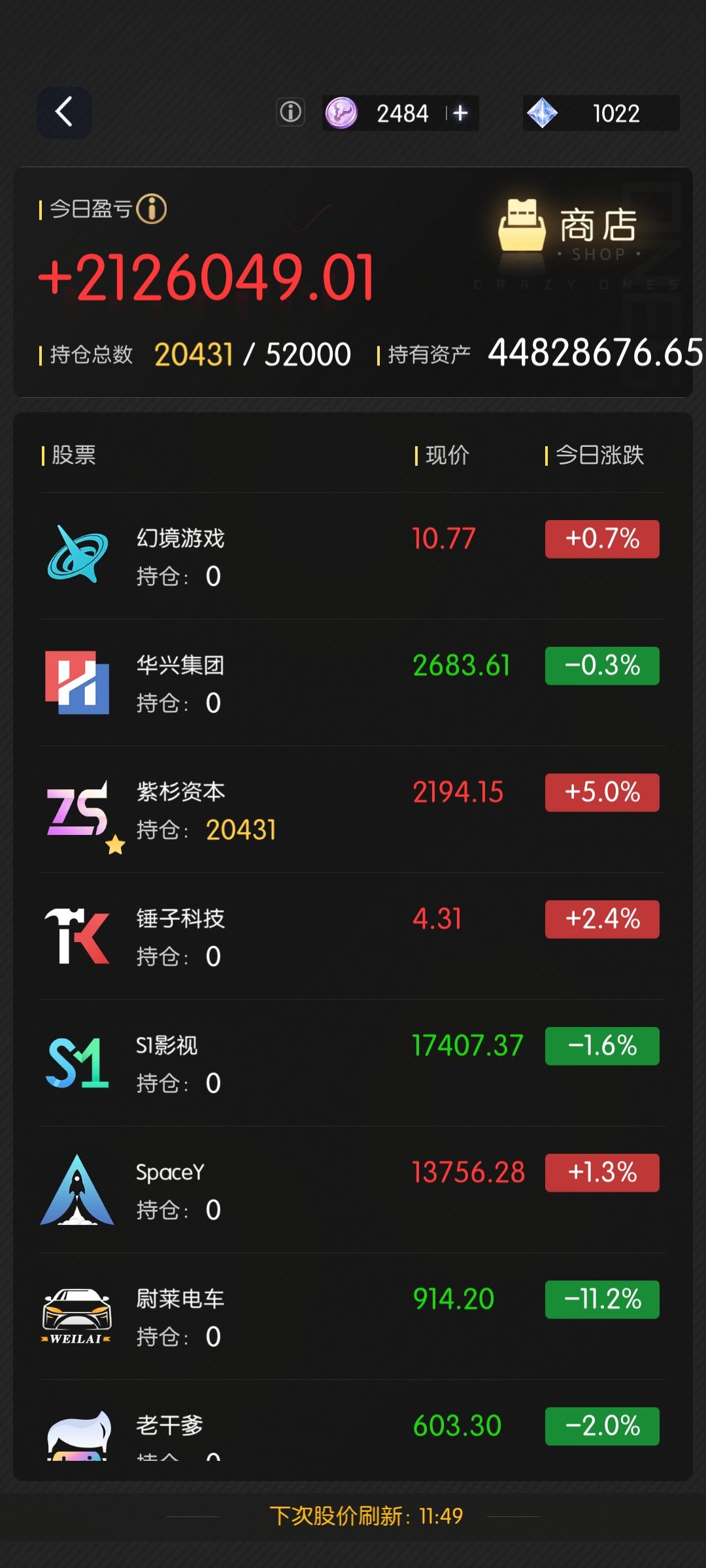 2.19股票推荐截图