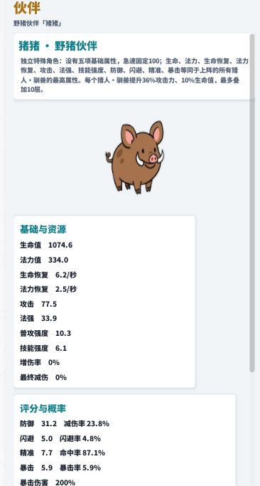 重做了猎人·驯兽的机制截图
