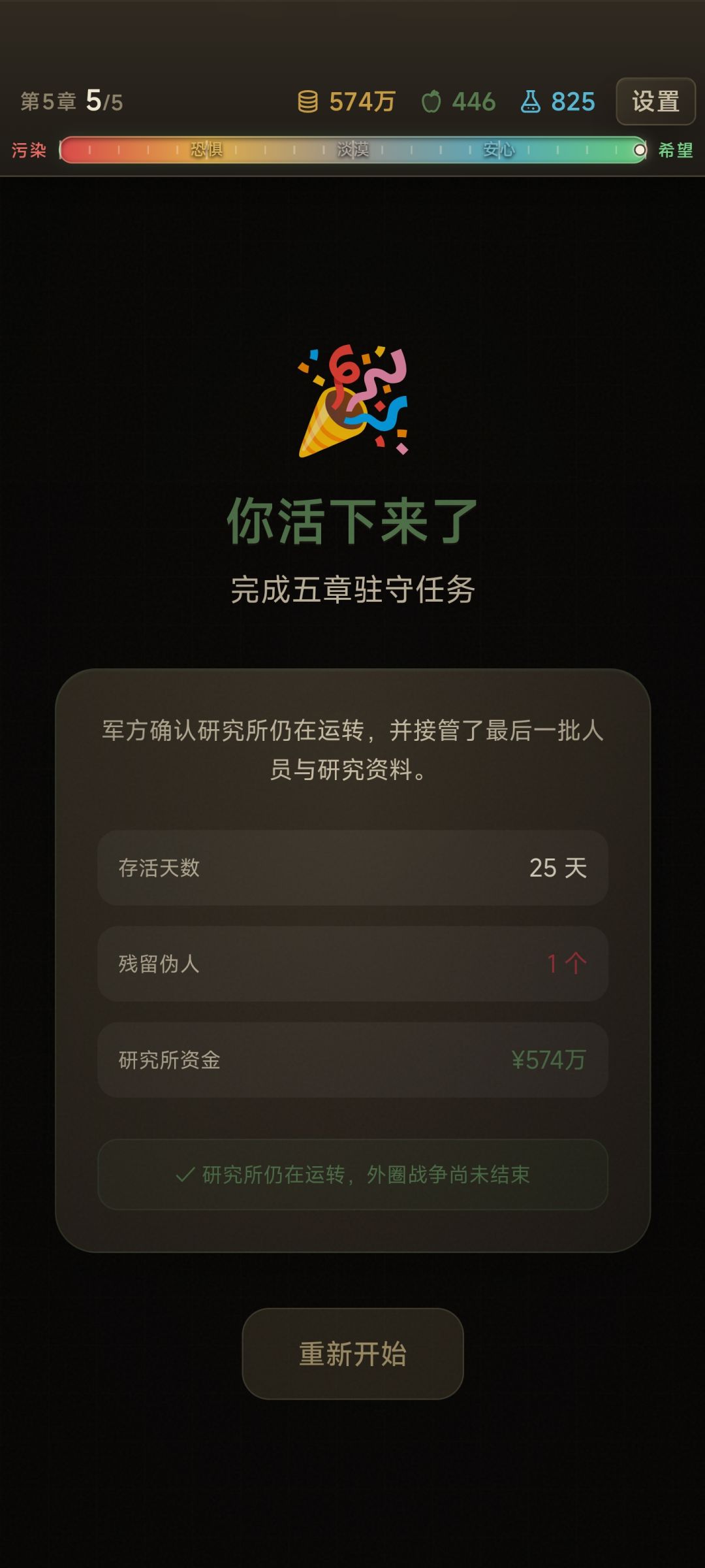 结束了 3