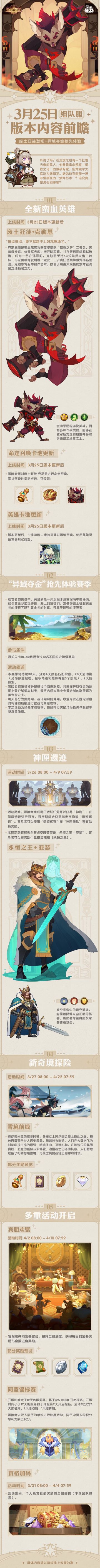 【组队服】版本前瞻 | 异域夺金抢先体验