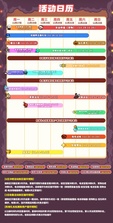 活动日历 | 「11.17-11.23」请查看活动排期！