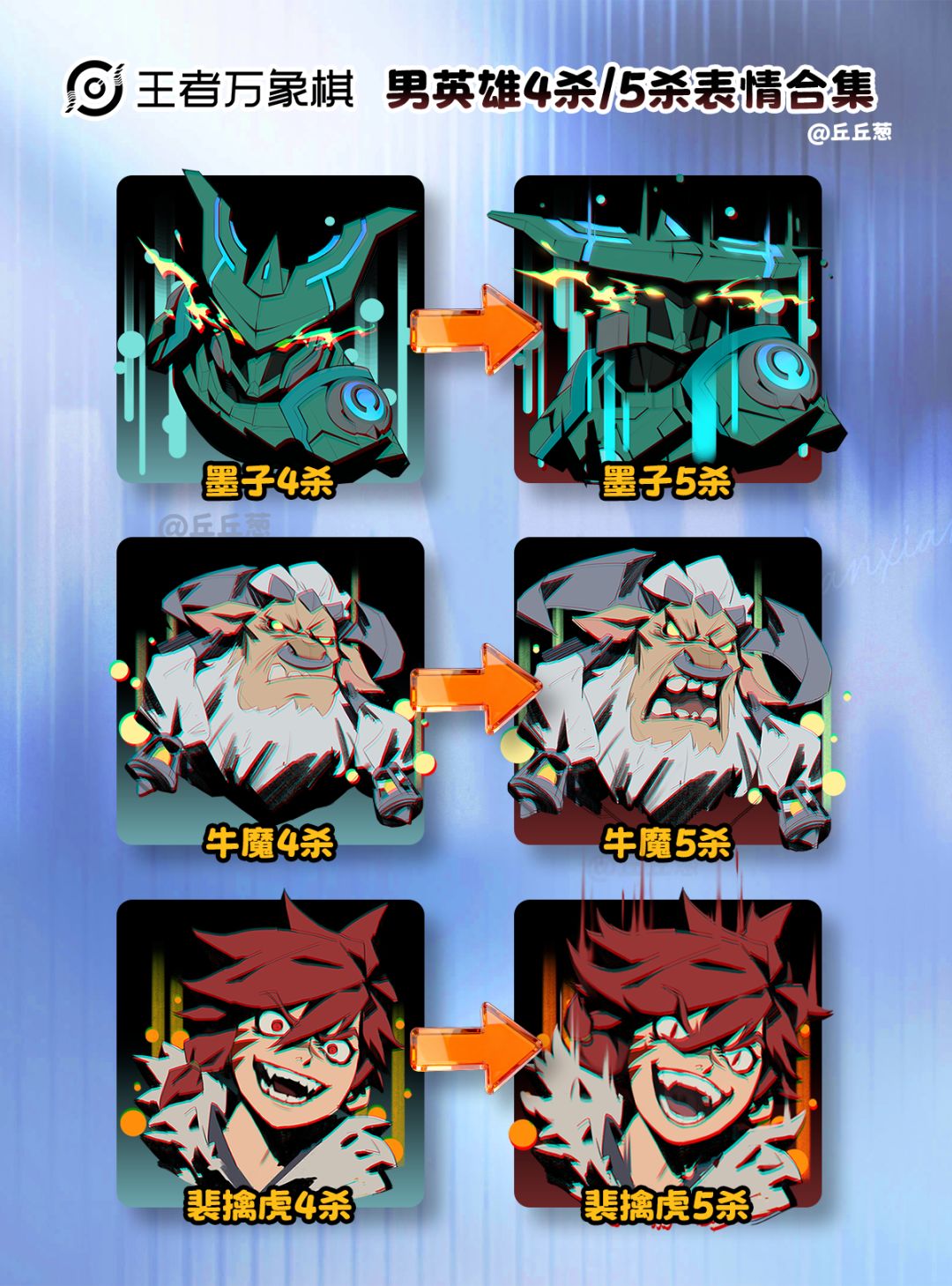 【王者万象棋】男英雄4杀5杀表情太狠了! 4