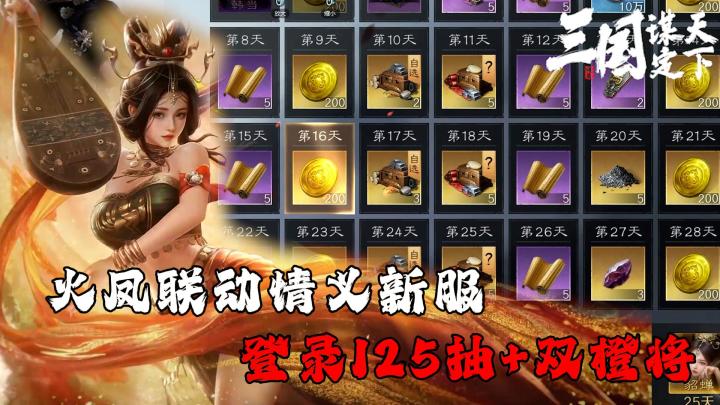 联动火凤!三谋情义服上线,登录领125抽还送双橙将!截图