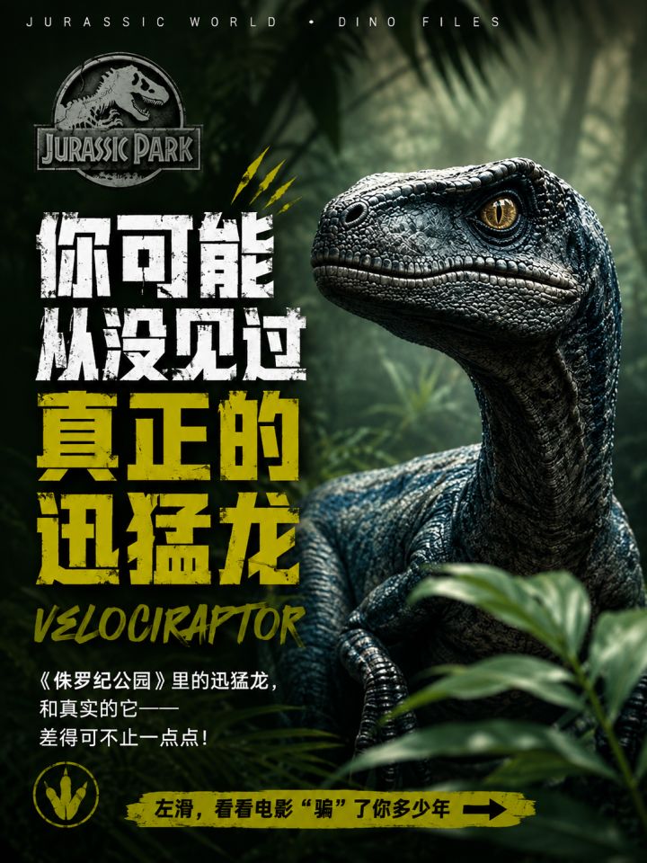 你认识的迅猛龙,可能一直都是“电影版”!截图