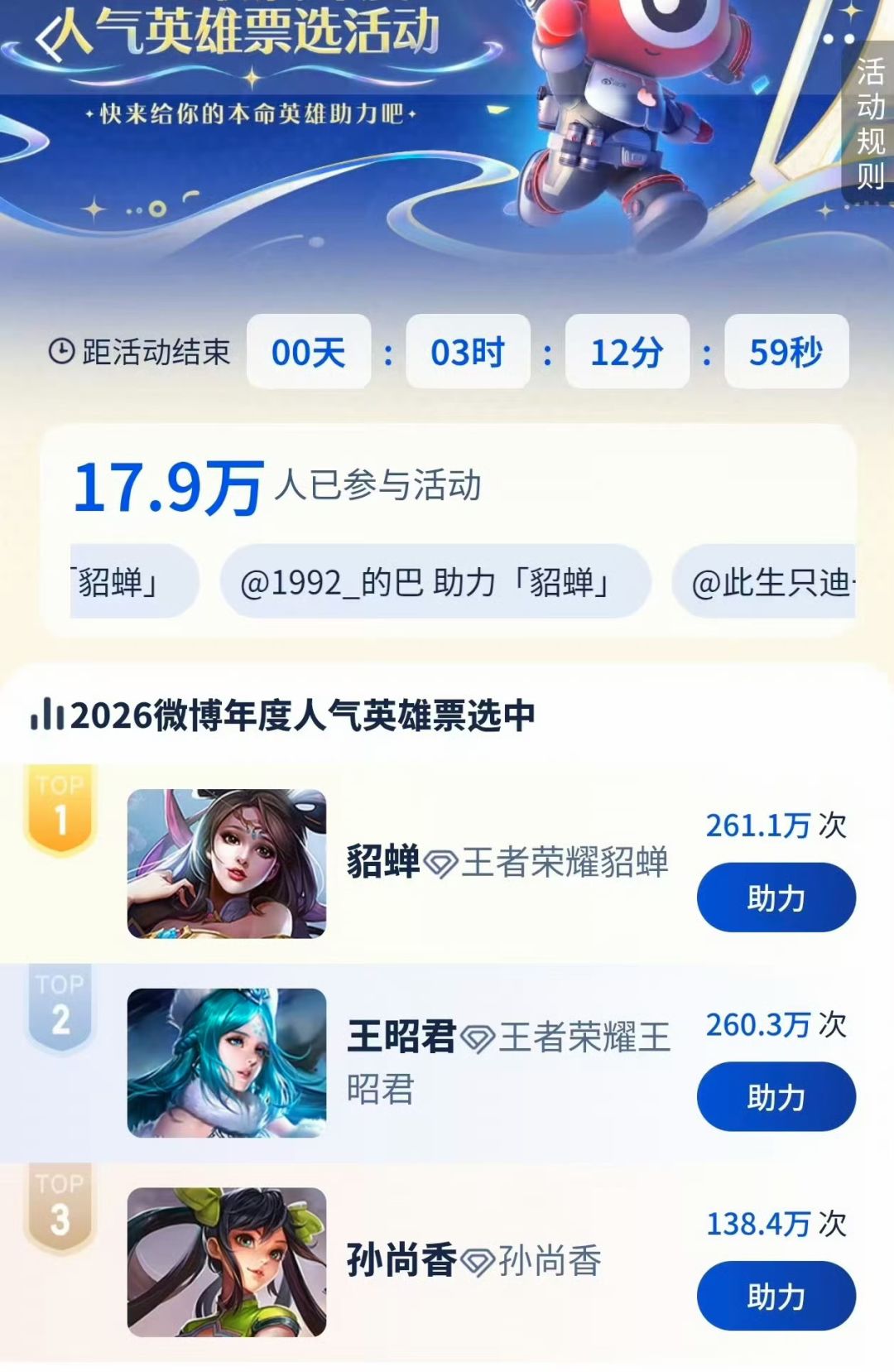 这也有饭圈!王者人气投票中路神仙打架 2