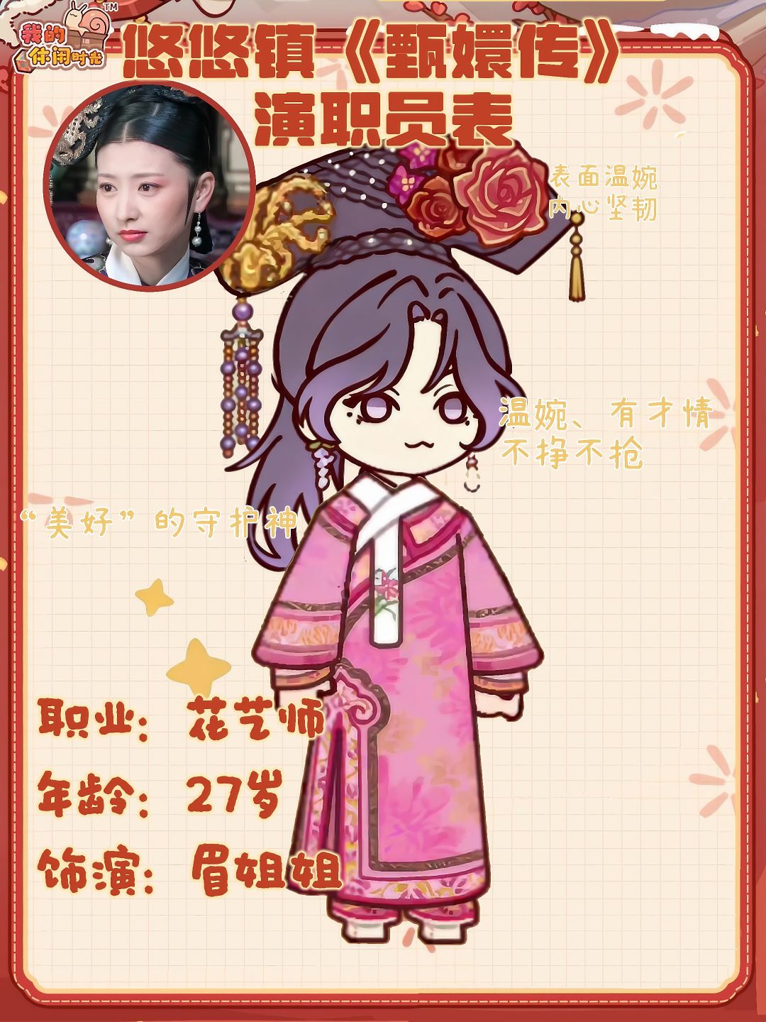 言叶扮演?蜗居版甄嬛传演员阵容 2