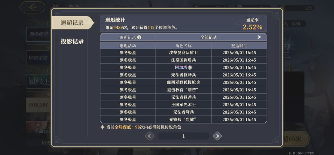 4400+抽,2.52 1