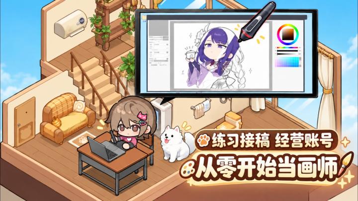 从100块小单开始,靠画画住进豪宅!从零开始的画师人生截图