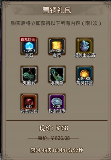 青铜礼包——战利品分析来咯！！！