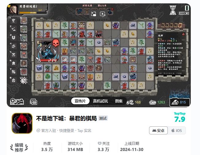 不是地下城:暴君的棋局 测试(tap)分析截图