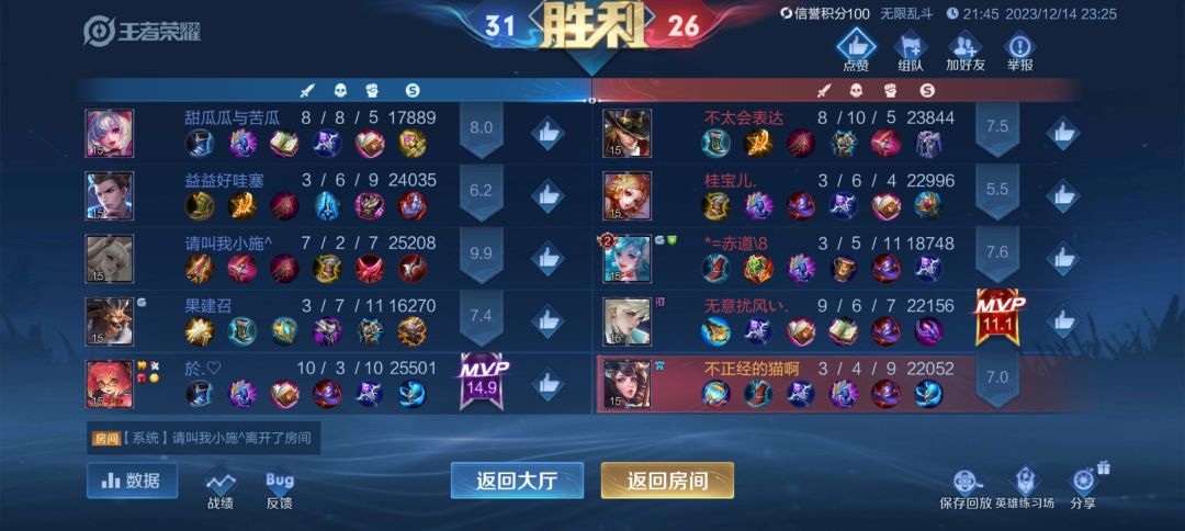 终于赢了 1
