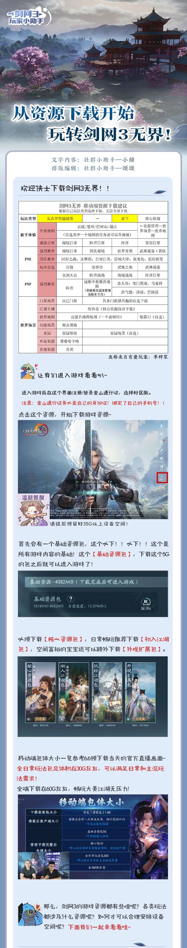 从资源下载开始，玩转剑网3无界~截图