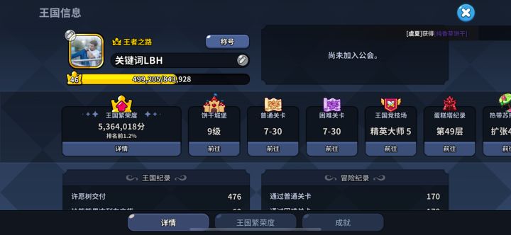 北境之光46级20w+求公会截图