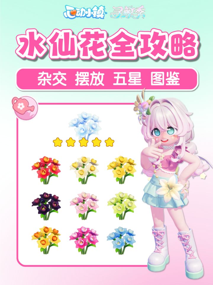 寻鲸季水仙花杂交攻略 五星 花朵摆放 图鉴截图