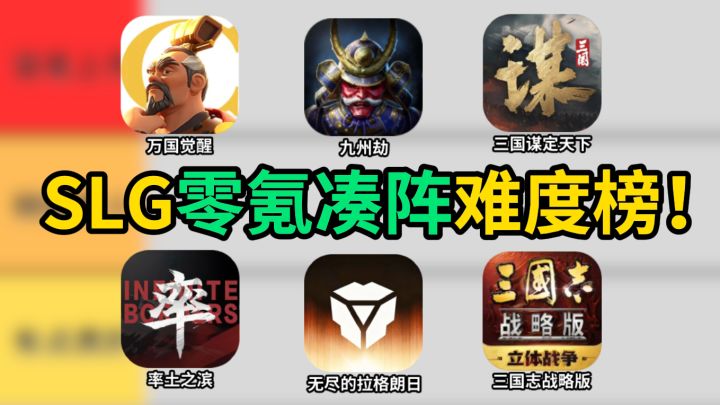SLG零氪凑阵难度榜!截图