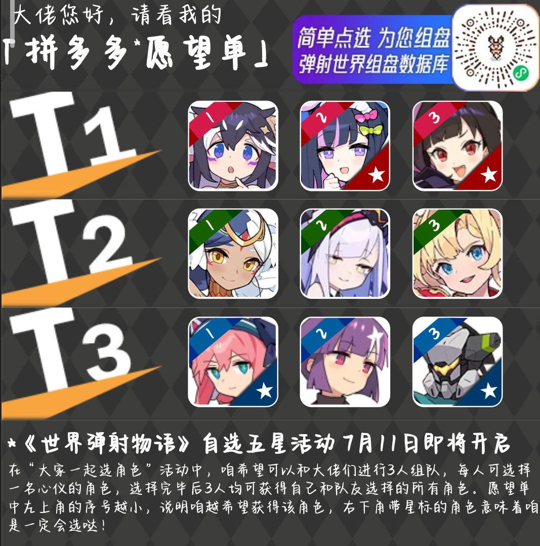 大家一起选角色!! 1