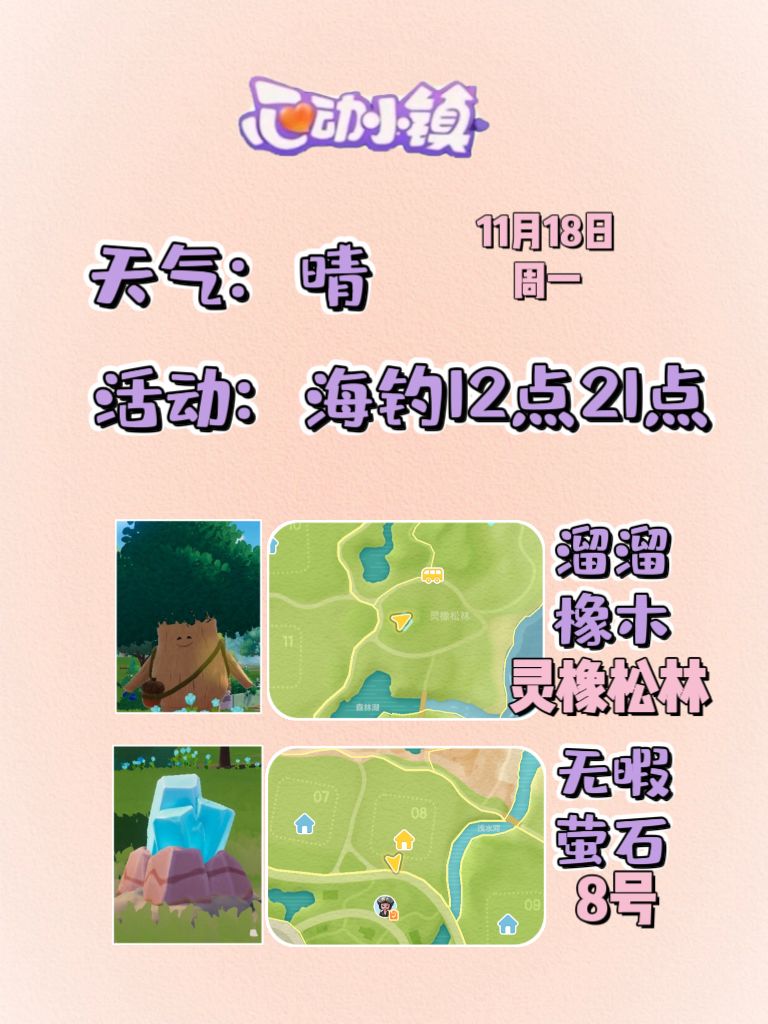 11月18日溜溜木萤石位置及活动摘要 2