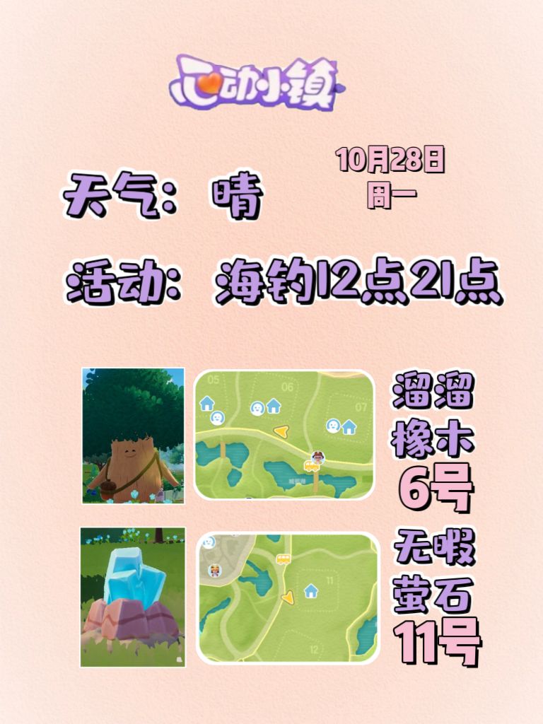 10月28日溜溜木萤石位置及活动摘要 2