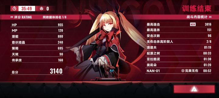 第一次通关超限难度,和第一次3000分截图