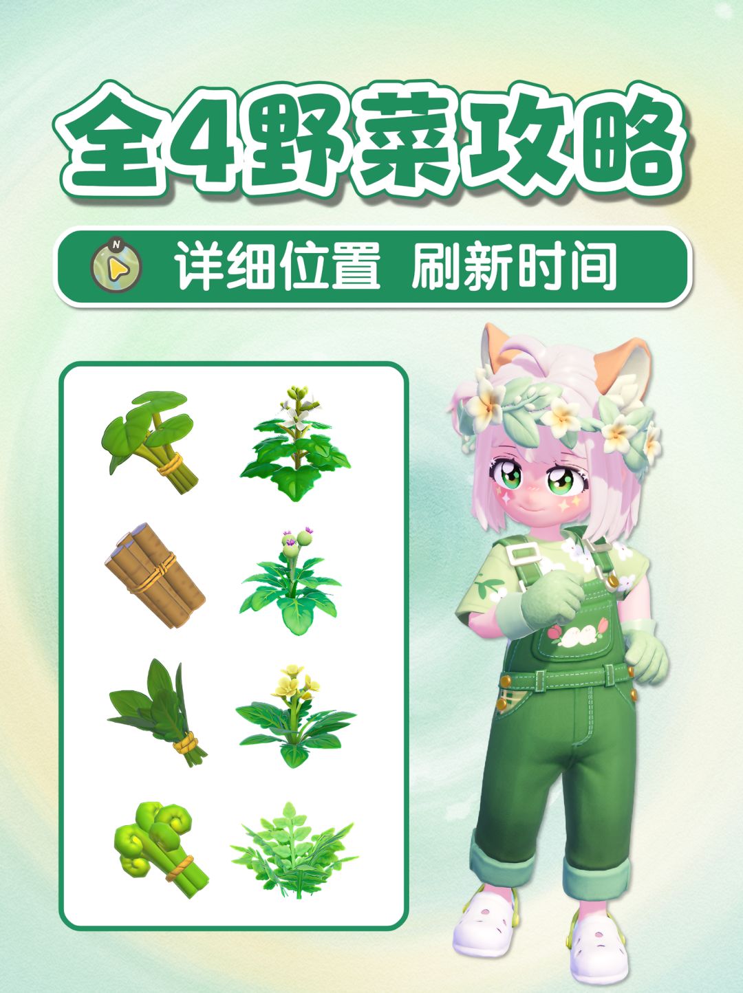 全4个野菜 详细点位 刷新时间 价格 梦光影截图