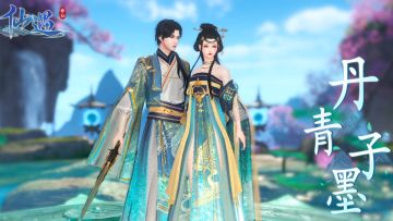 【仙遇试衣间】这件「丹青子墨」时装，裁了半卷《千里江山图》