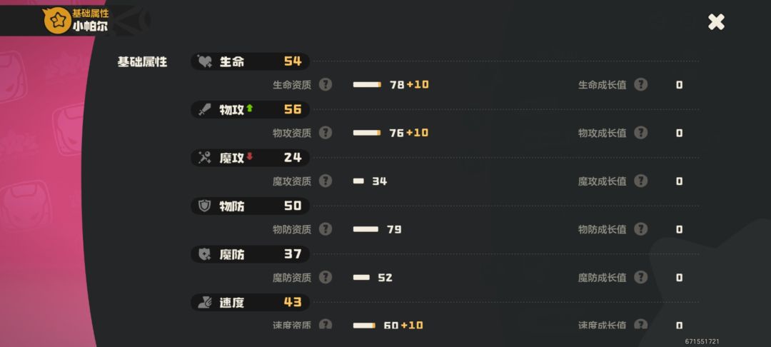 小帕尔是固定完美资质的吗? 1