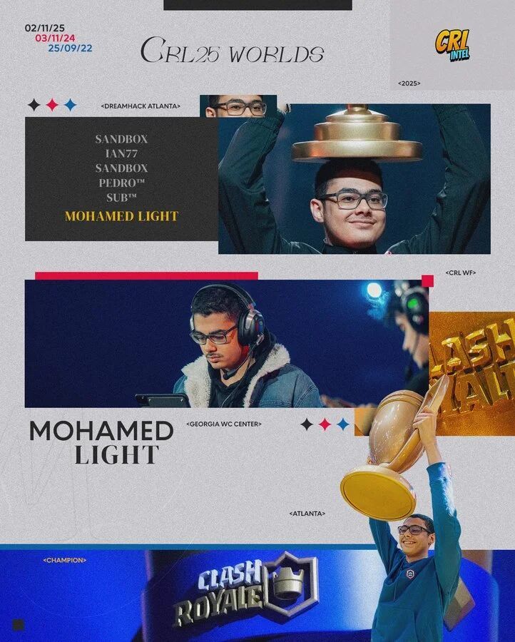 皇室战争法老MOHAMED LIGHT世界赛CRL冠军🏆 3